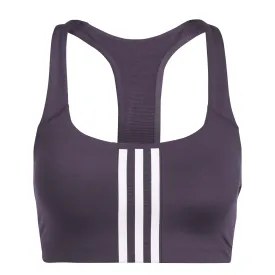 Adidas Powerimpact Training Medium Support 3- Stripes Bra Purple