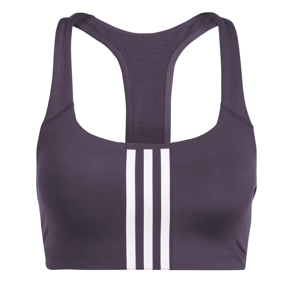 Adidas Powerimpact Training Medium Support 3- Stripes Bra Purple