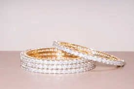 Basma Diamanté Bangle Set By Jaipur Rose