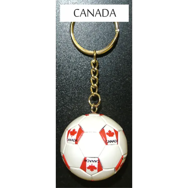 Canada Soccer Ball Metal Key Chain