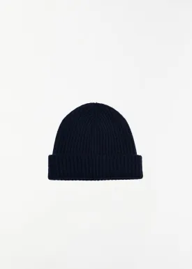 Cashmere Alex Beanie — Dark Navy