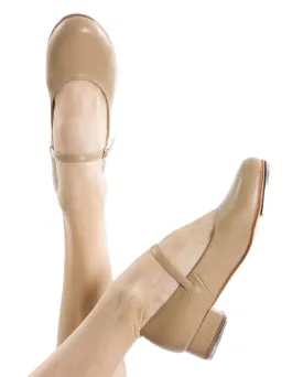 CLEARANCE, Energetiks Low Heel Tap Shoe, Tan, TSC01