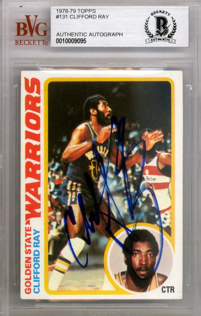 Clifford Ray Autographed 1978 Topps Card #131 Golden State Warriors Beckett BAS #10009095