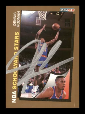 Dennis Rodman Autographed 1992-93 Fleer Card #261 Detroit Pistons SKU #190469