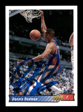 Dennis Rodman Autographed 1992-93 Upper Deck Card #242 Detroit Pistons SKU #190490