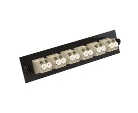 Fiber Adapter Panel, Multimode, 6 LC Duplex Couplers