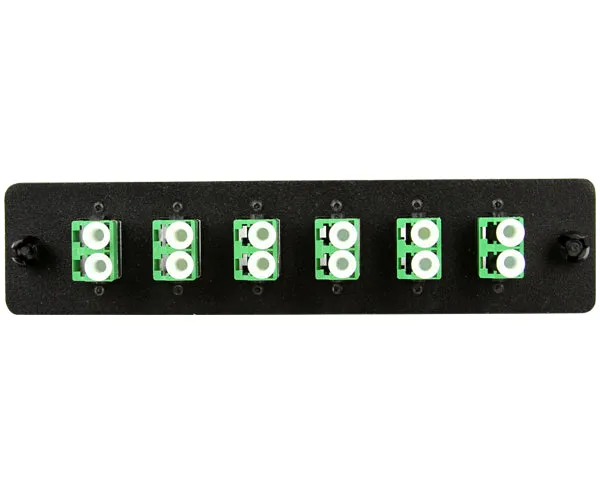 Fiber Adapter Panel, Single Mode, 12 Port LC/APC, Duplex