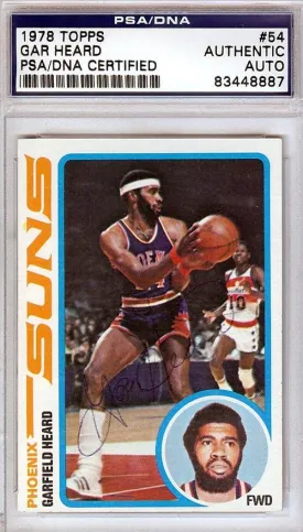 Garfield "Gar" Heard Autographed 1978 Topps Card #54 Phoenix Suns PSA/DNA #83448887