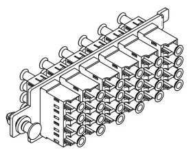 High Density Fiber Adapter Panel, Multimode, 6 LC Quad Couplers