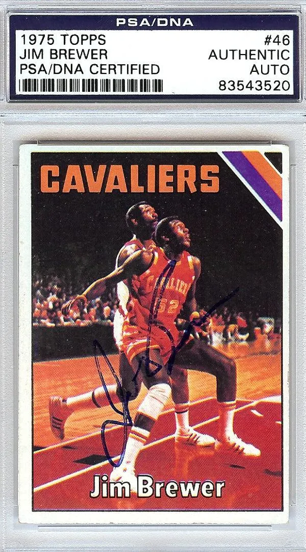 Jim Brewer Autographed 1975 Topps Card #46 Cleveland Cavaliers PSA/DNA #83543520