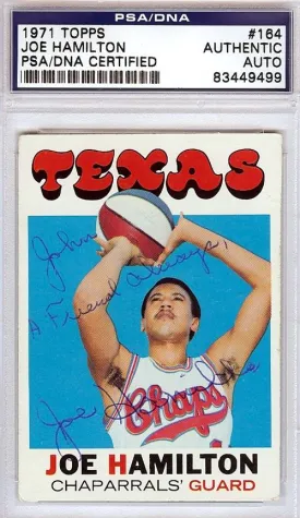 Joe Hamilton Autographed 1971 Topps Card #164 Texas Chaparrals "To John" PSA/DNA #83449499