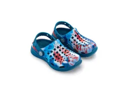 Joybees Kids Active Clog Graphic Midnight Teal Washed Tie Dye