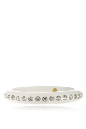 KENNETH JAY LANE WHITE Resin Crystal Bangle