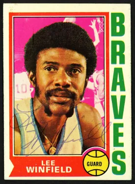 Lee Winfield Autographed 1974-75 Topps Card #157 Buffalo Braves SKU #150041