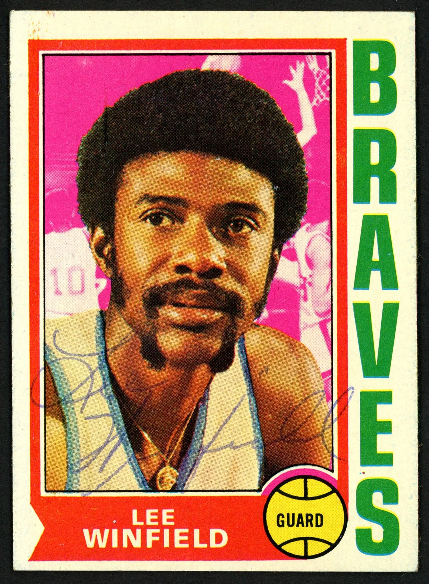 Lee Winfield Autographed 1974-75 Topps Card #157 Buffalo Braves SKU #150041