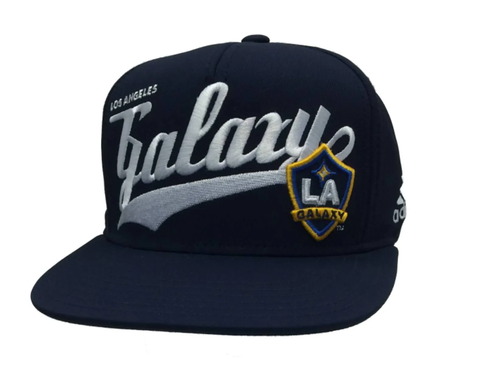 Los Angeles LA Galaxy Adidas YOUTH Navy Adjustable Snapback Flat Bill Hat Cap