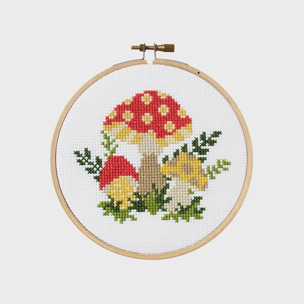 Mushroom Counted Cross Stitch Kit