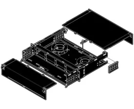 OCC RTS Fiber Patch Panel, High Density, Locking Slide-Out, 2U, 8 Adapter Panel Capacity