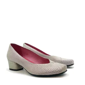 Polo -white honeycomb Low heel shoe