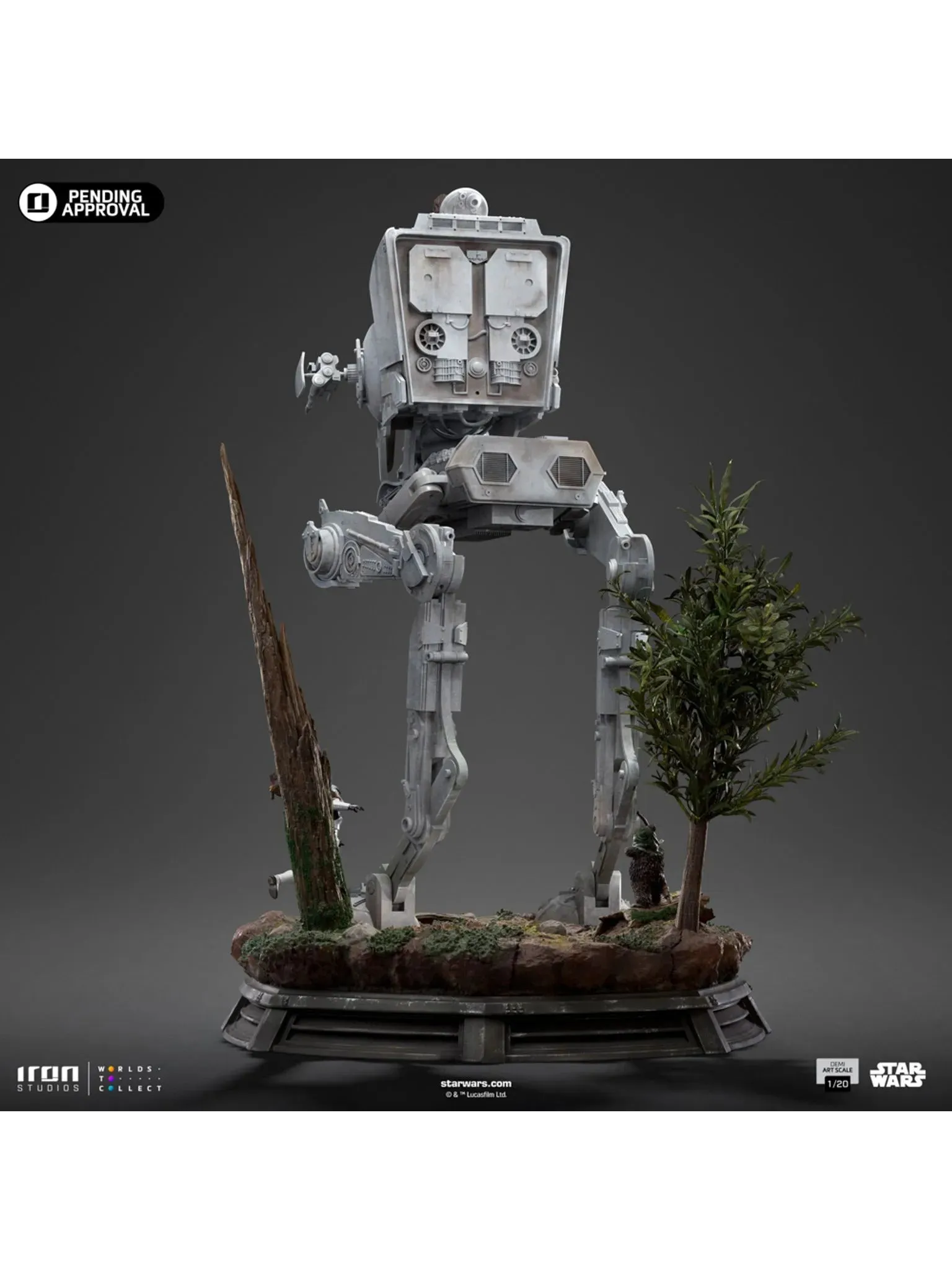 PRE-ORDER: Iron Studios Star Wars Return of the Jedi: AT-ST and Chewbacca 1/20 Demi Art Scale Statue