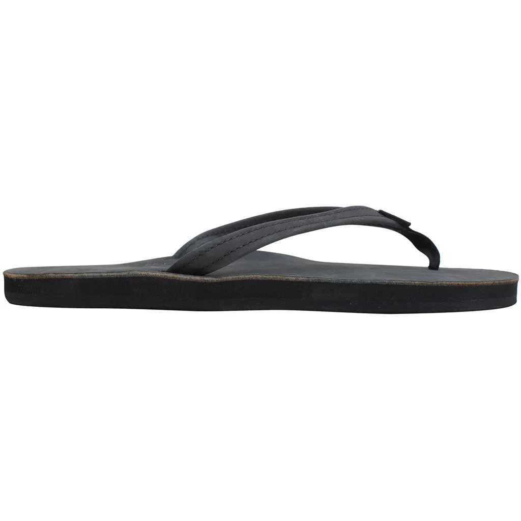 Rainbow Sandals Womens Premier/Classic Leather Single Layer With Arch - Black