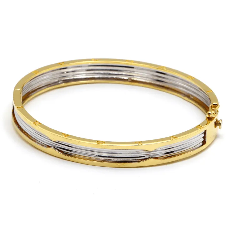 Real Gold GZBV 2 Color Bangle BLZ 0223 (SIZE 17) A BA1450