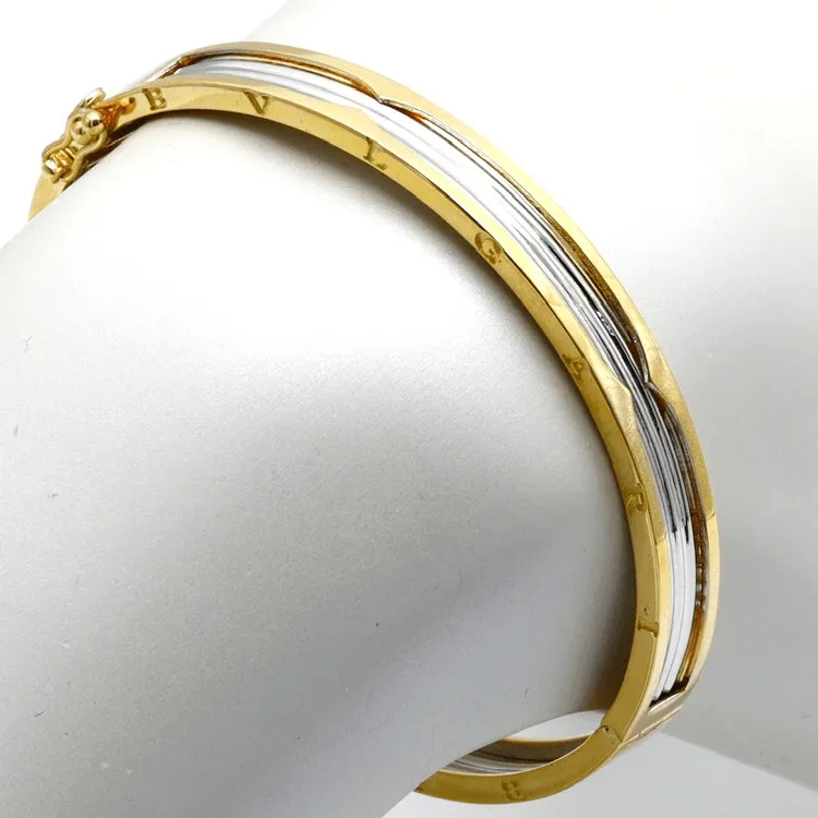 Real Gold GZBV 2 Color Bangle BLZ 0223 (SIZE 17) A BA1450