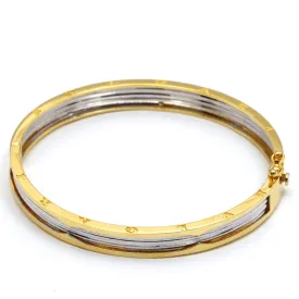 Real Gold GZBV 2 Color Bangle BLZ 0223 (SIZE 17) A BA1450