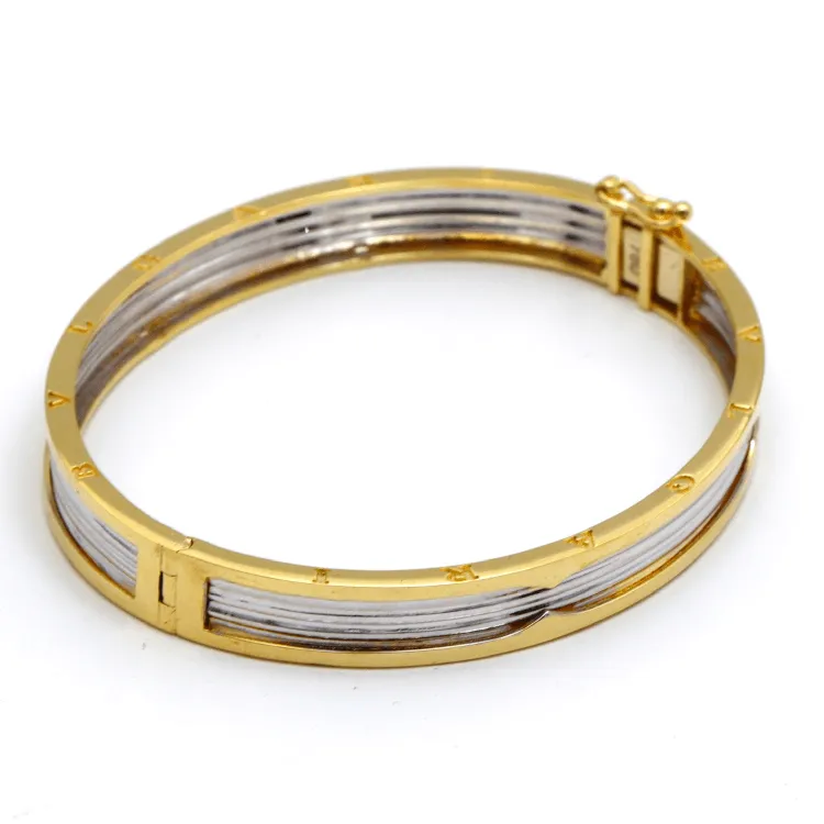 Real Gold GZBV 2 Color Bangle BLZ 0223 (SIZE 17) A BA1450