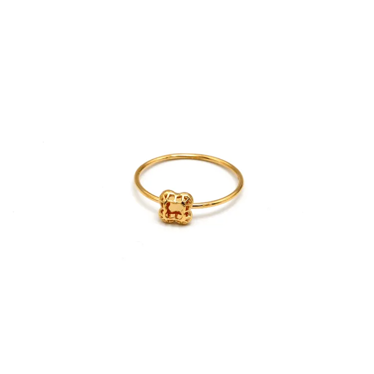 Real Gold Luxury Square Ring (Size 7) - Model 7222 R2500