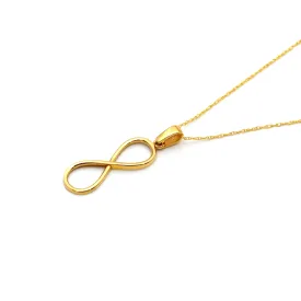 Real Gold Plain Infinity Necklace 0166 CWP 1766