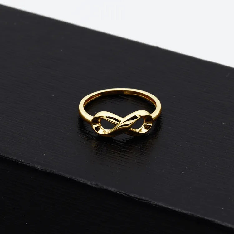 Real Gold Plain Infinity Ring 6242 (SIZE 7) R1992