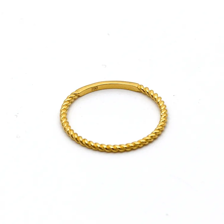 Real Gold Rope Twisted Ring 6590 (SIZE 4) R2530