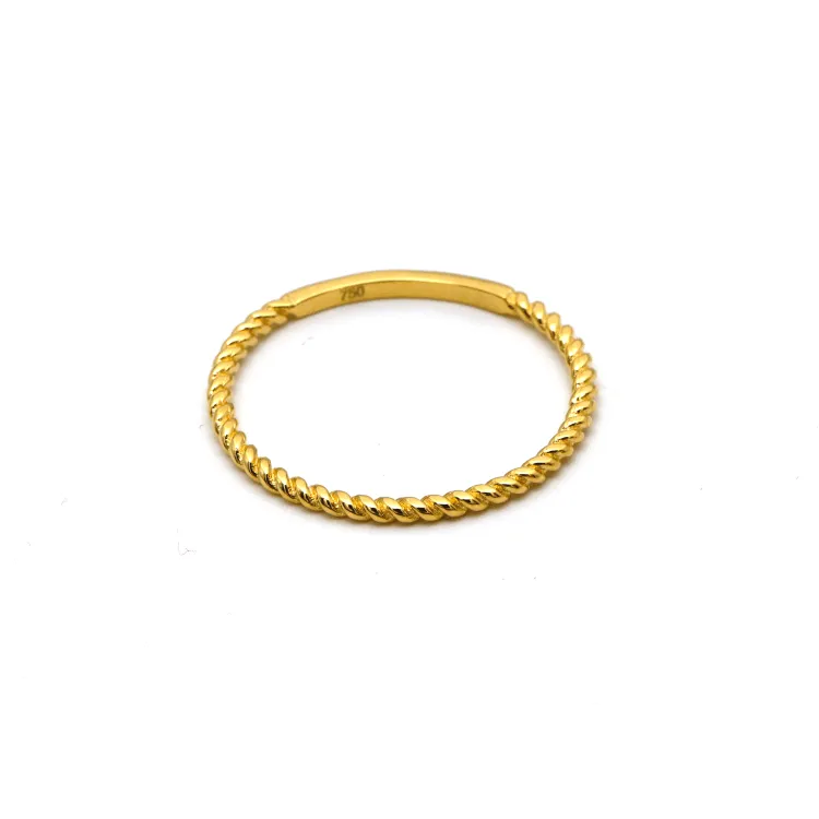 Real Gold Rope Twisted Ring 6590 (SIZE 4) R2530