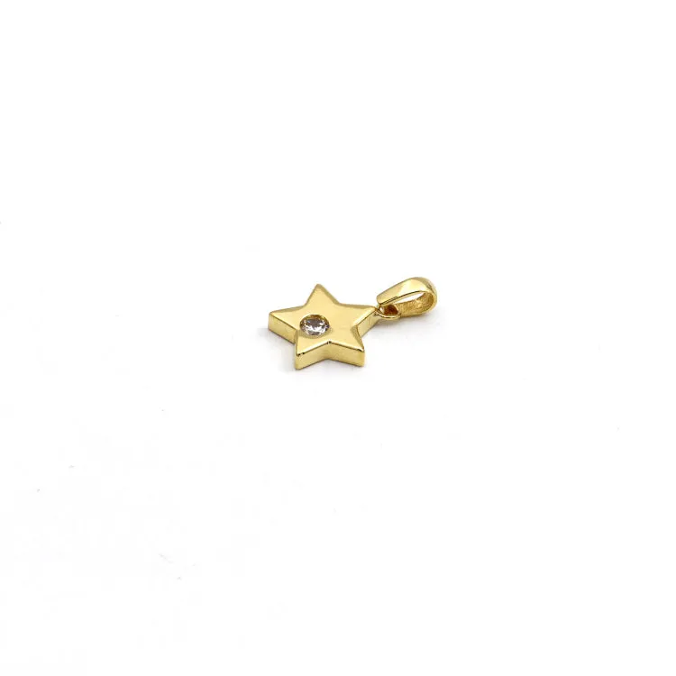 Real Gold Star Stone Pendant - Model 0415 P 1967