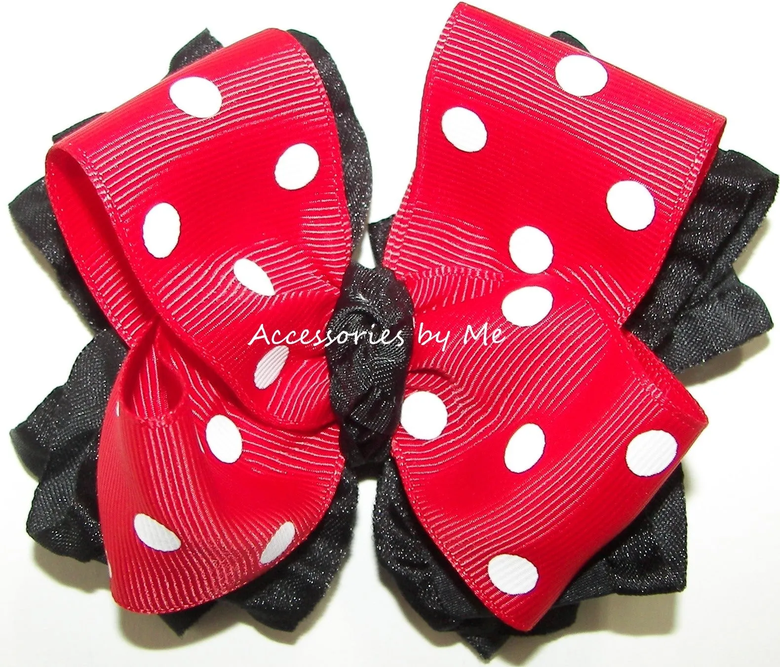 Red Polka Dot Ruffle Bow Socks