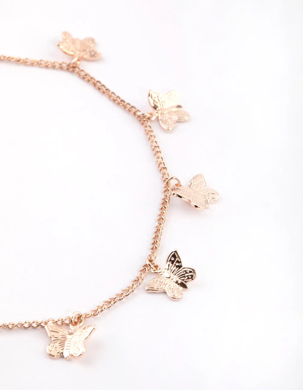 Rose Gold Butterfly Chain Anklet