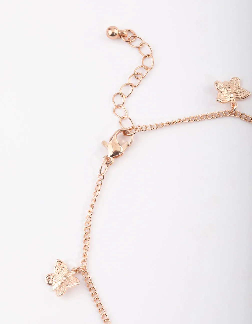 Rose Gold Butterfly Chain Anklet