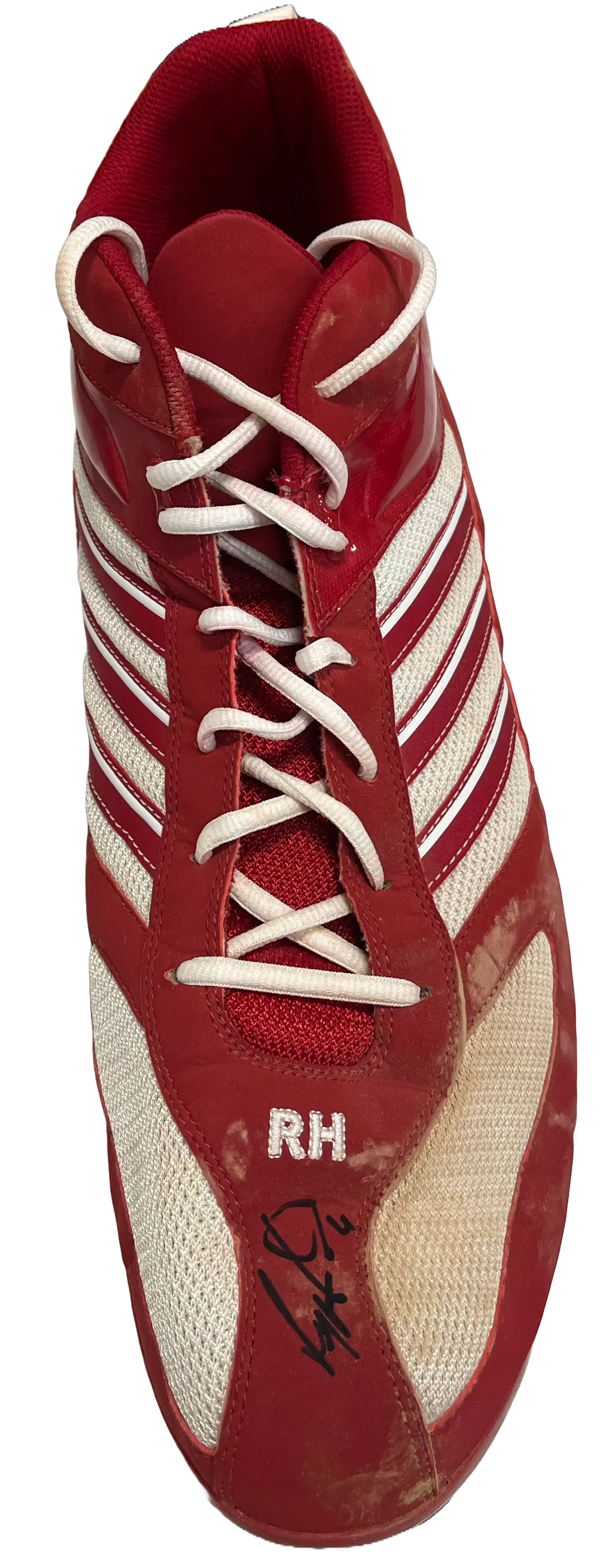 Ryan Howard Autographed Adidas Red/White Left Cleat - Player's Closet Project