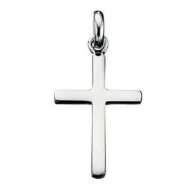 Silver Plain Chain & Cross