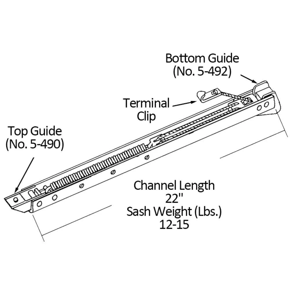 Single Hung Sliding Window 22" Sash Balance 12-15 Lbs