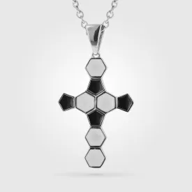 Soccer Ball Cross Necklace | Sterling