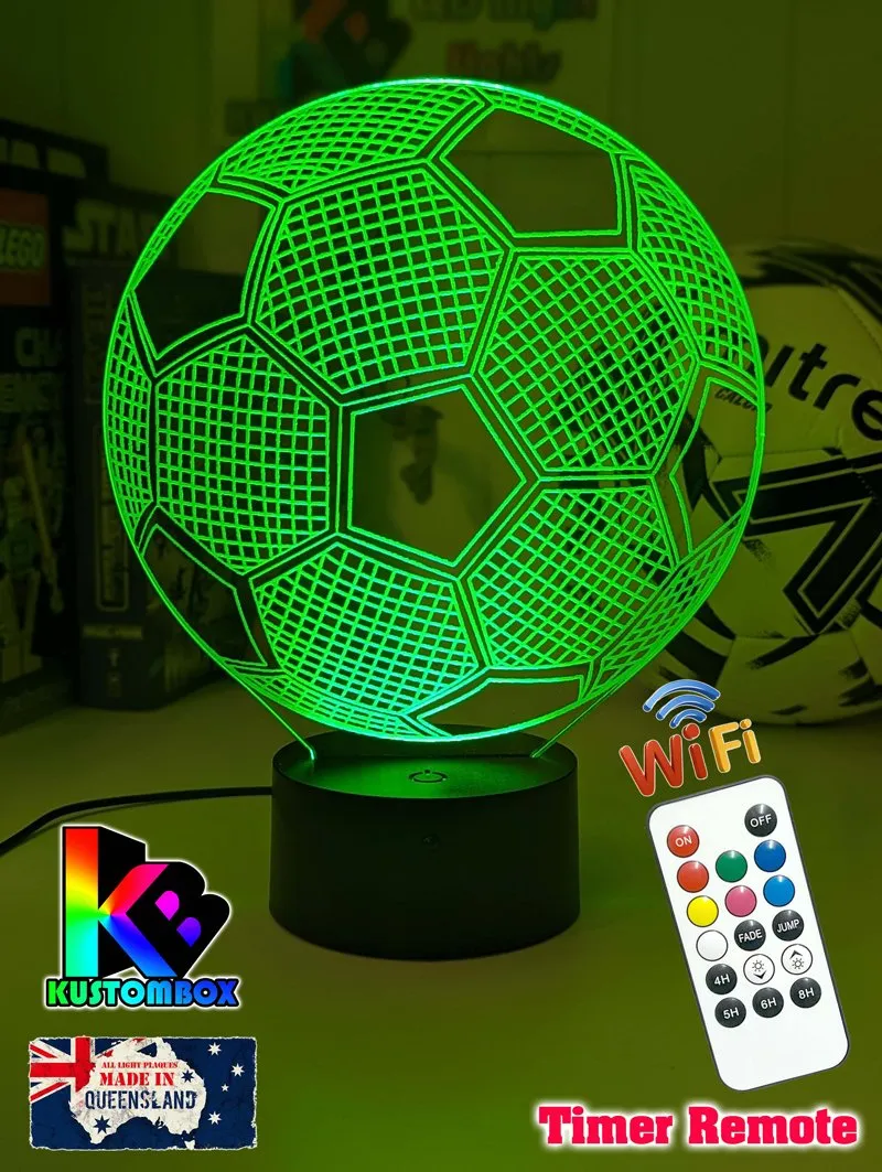 SOCCER BALL FOOTBALL 3D LED Night Light Lamp