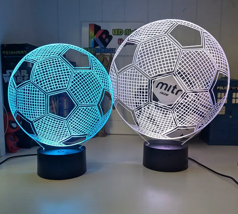 SOCCER BALL FOOTBALL 3D LED Night Light Lamp