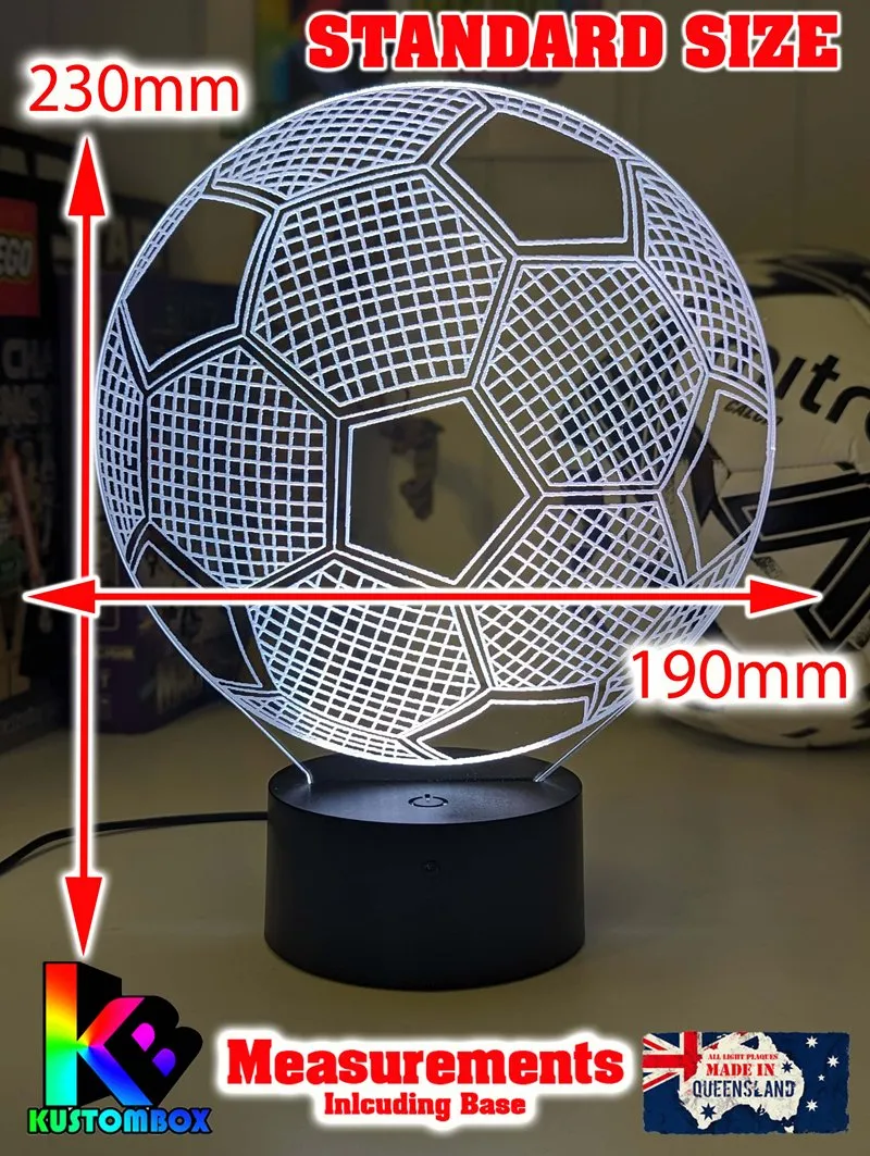 SOCCER BALL FOOTBALL 3D LED Night Light Lamp