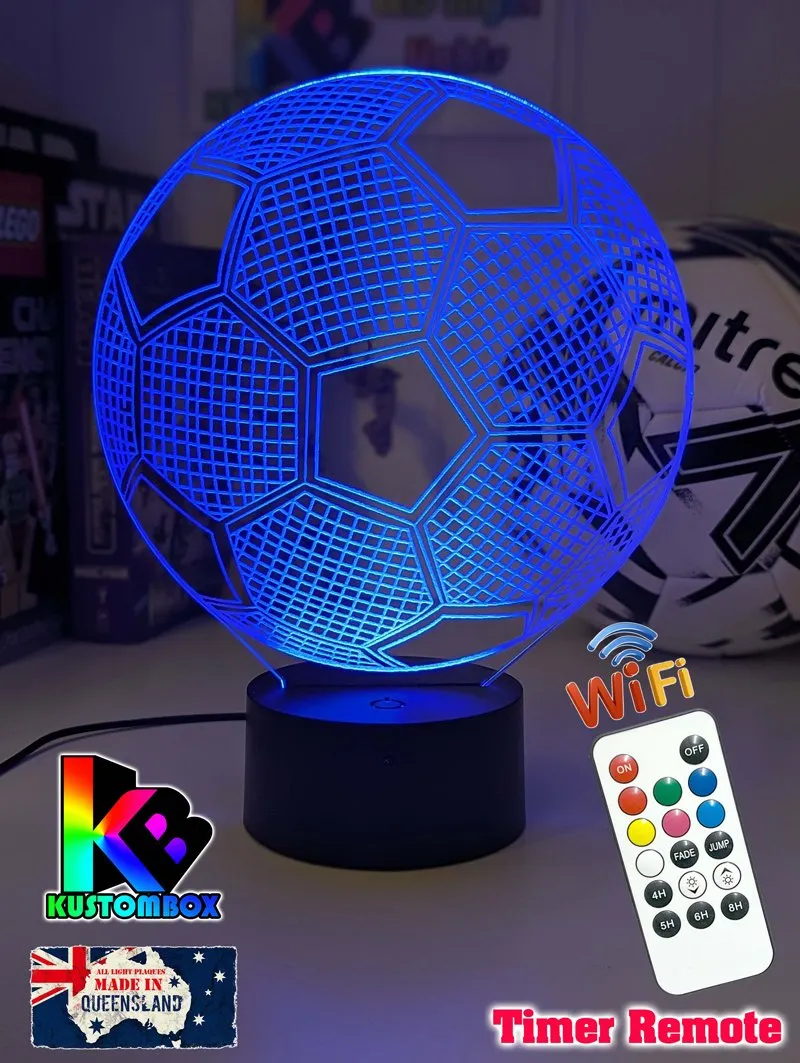 SOCCER BALL FOOTBALL 3D LED Night Light Lamp