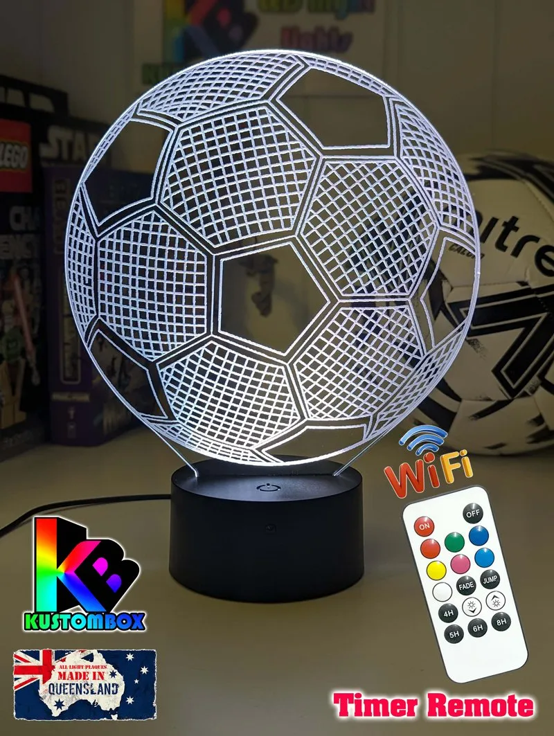 SOCCER BALL FOOTBALL 3D LED Night Light Lamp