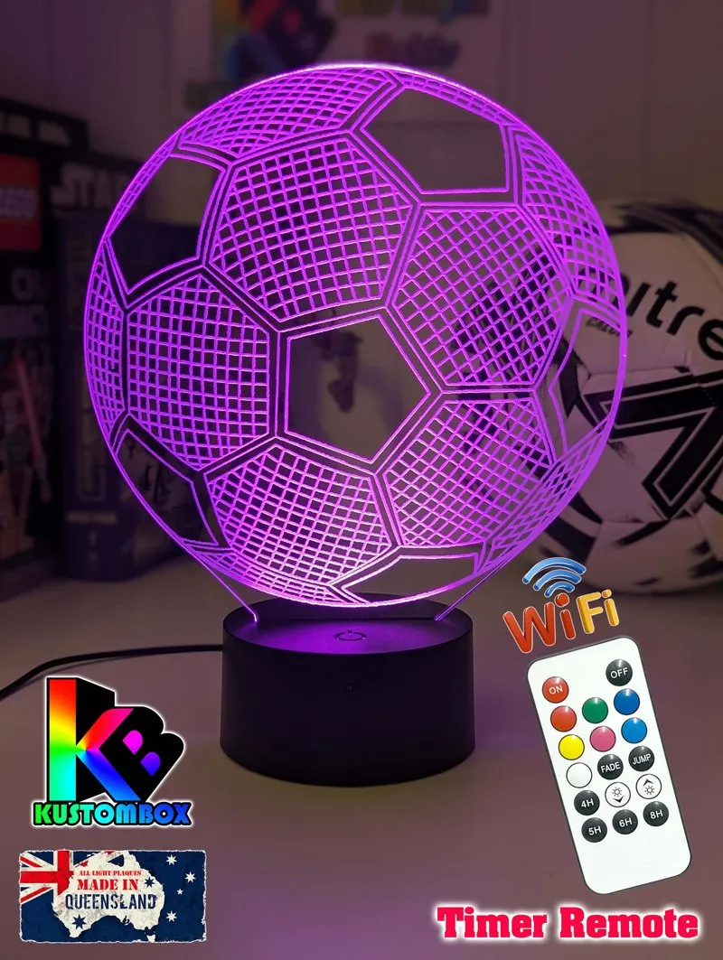 SOCCER BALL FOOTBALL 3D LED Night Light Lamp