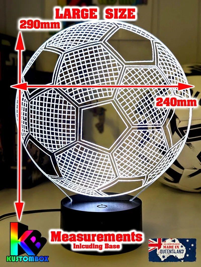 SOCCER BALL FOOTBALL 3D LED Night Light Lamp