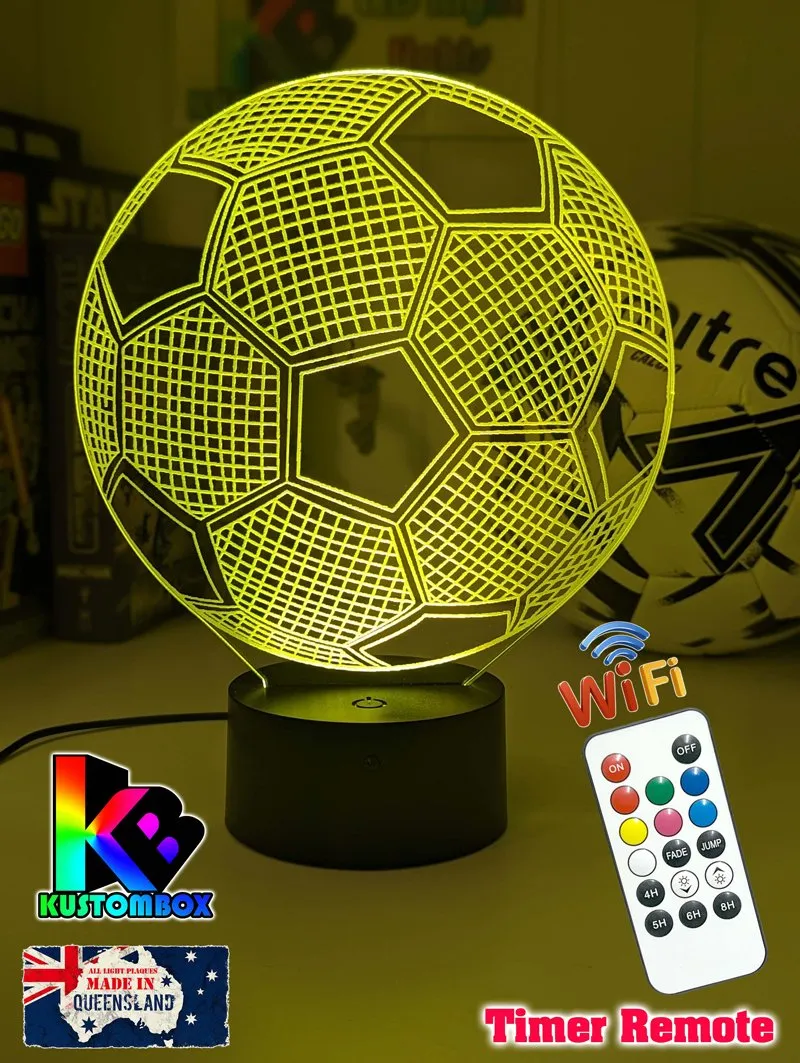 SOCCER BALL FOOTBALL 3D LED Night Light Lamp